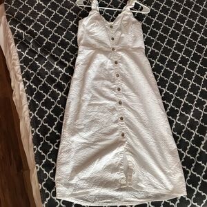 White Button-Down Dress